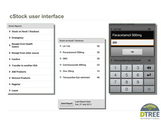 cStock user interface
 