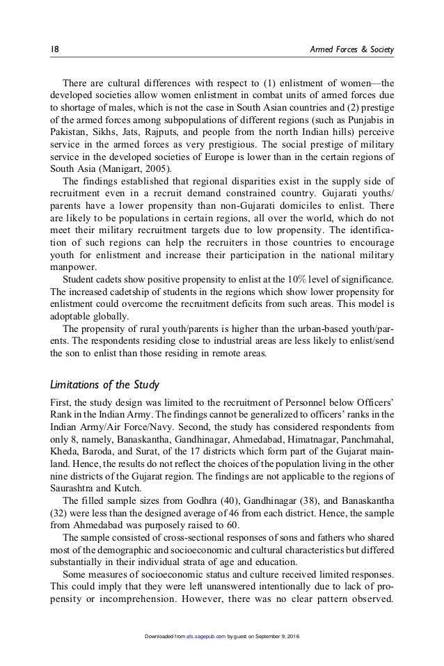 Armed Forces & Society2016Singh0095327X16667085