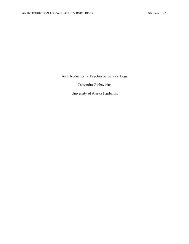 Service Dog Final Paper