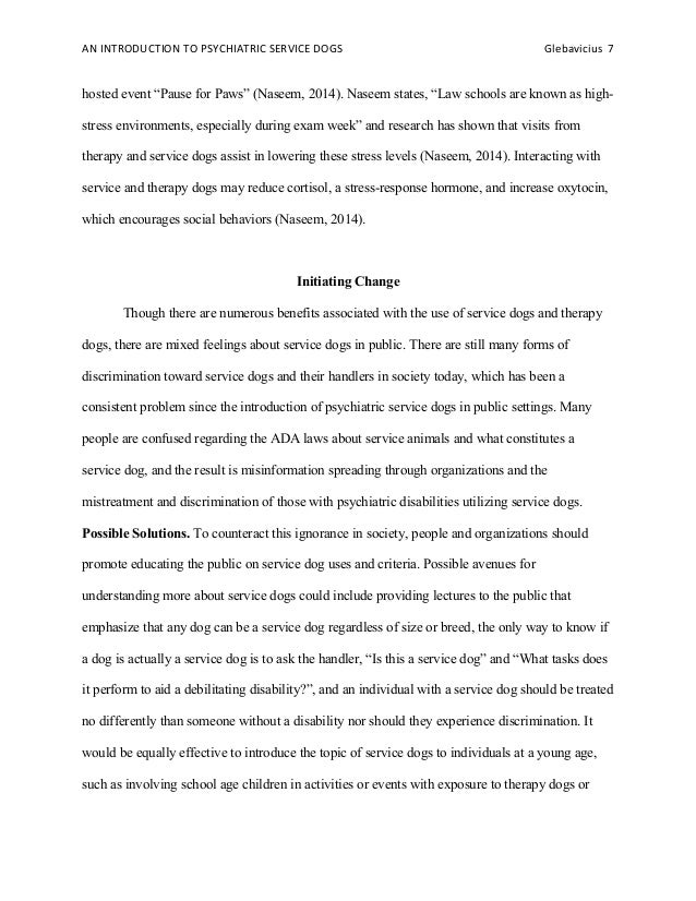 research paper on service dogs