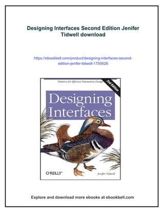 Designing Interfaces Second Edition Jenifer Tidwell | PDF