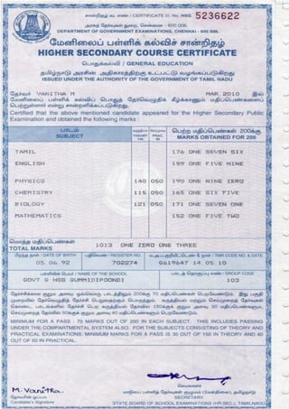 HIGHER SECONDARY SCHOOL GRADE | PDF