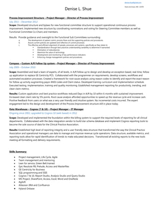 Shue Project Management Experience 2016 V3 | PDF
