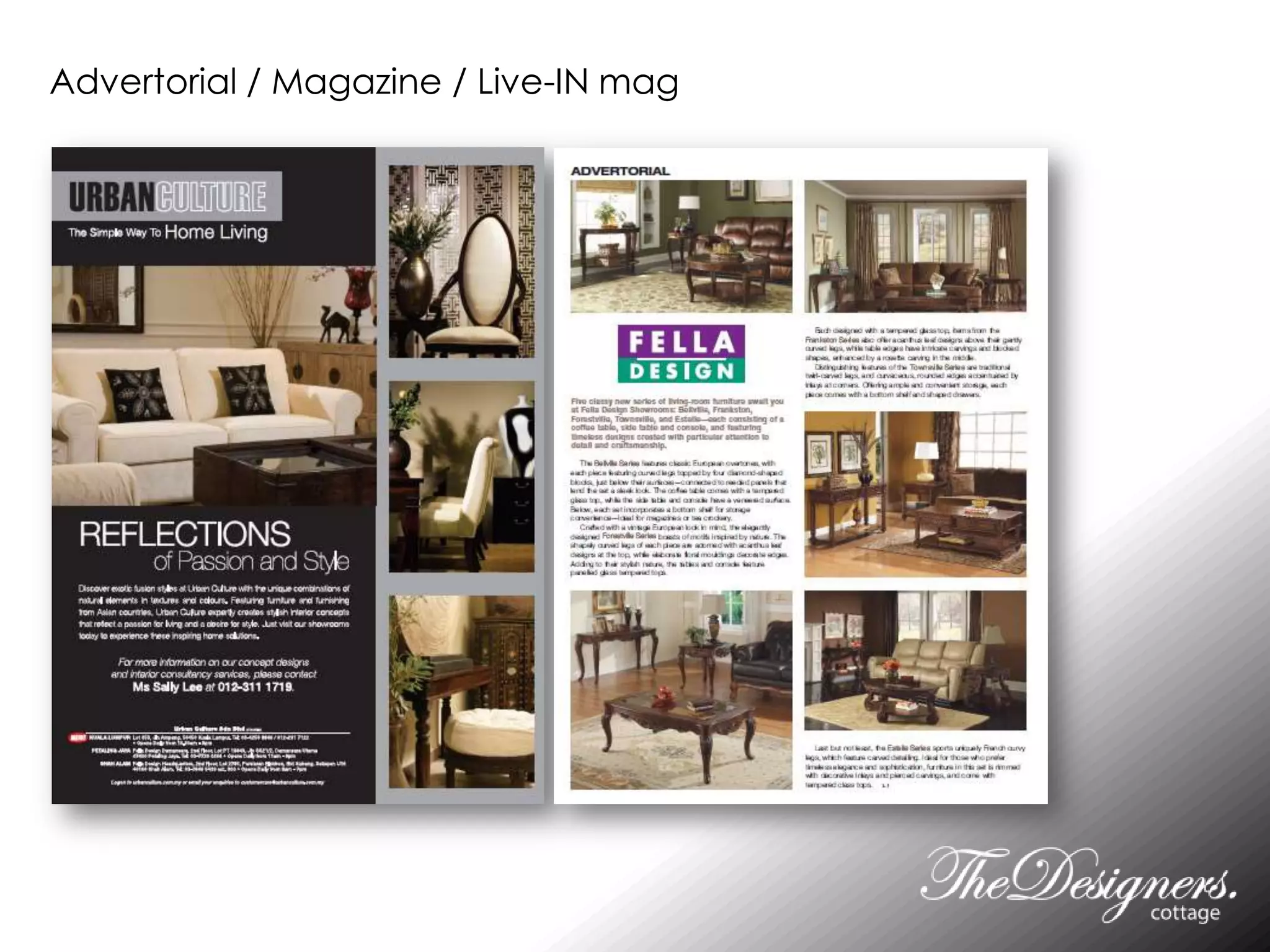 Advertorial / Magazine / Live-IN mag
 