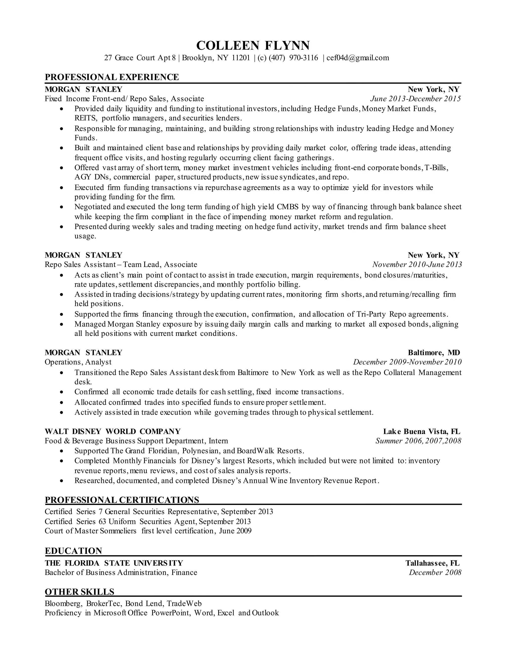 Colleen Fixed Income Rjo Colleen Resume v2 (1) | DOCX