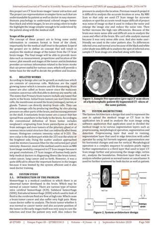 Brain Tumor Detection using CT scan Image by Image Processing | PDF