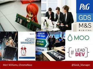 Meri Williams, ChromeRose @Geek_Manager
http://www.flickr.com/photos/kodomut/3667608102/
 