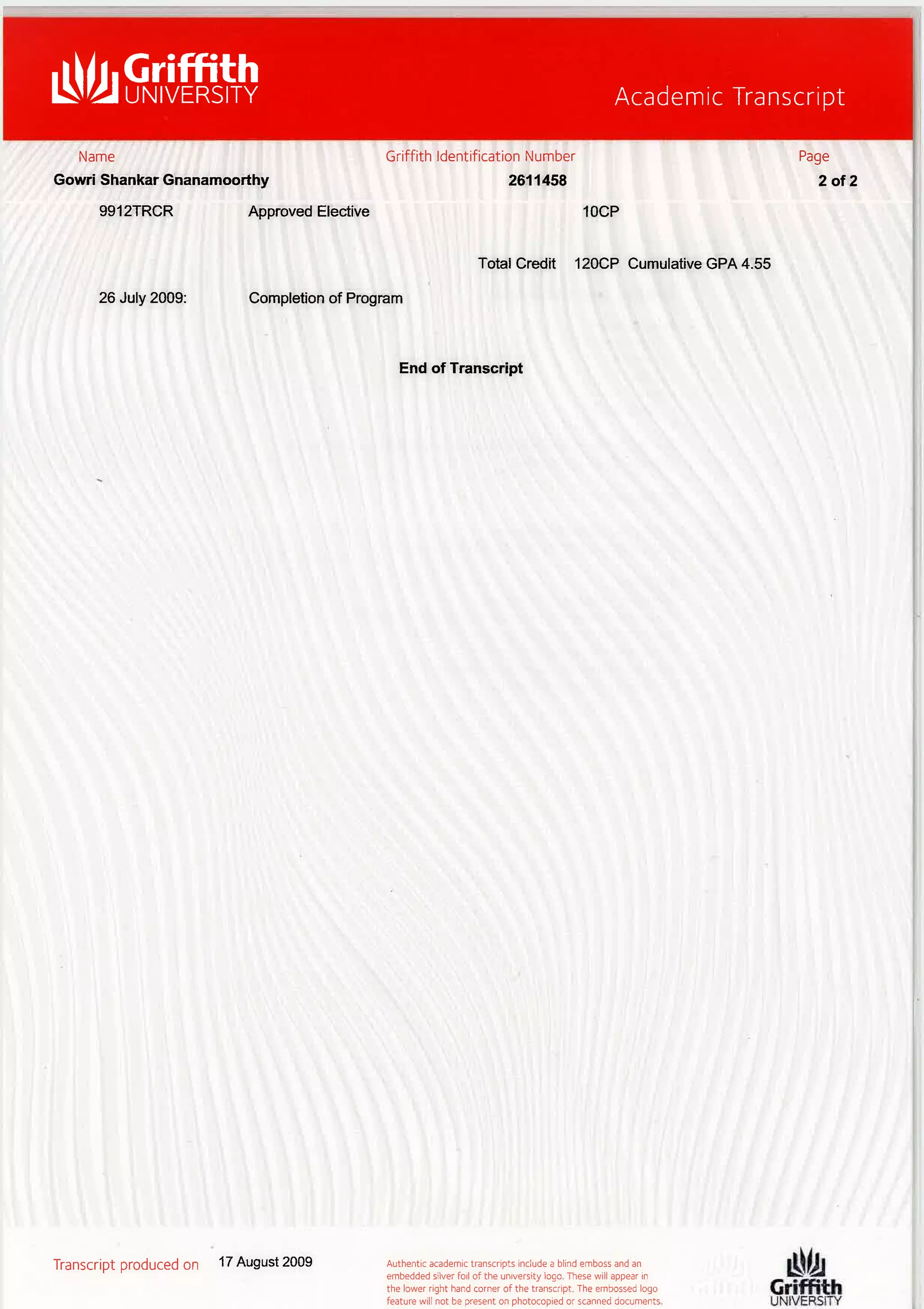 MBA Certificate & Academic transcript | PDF