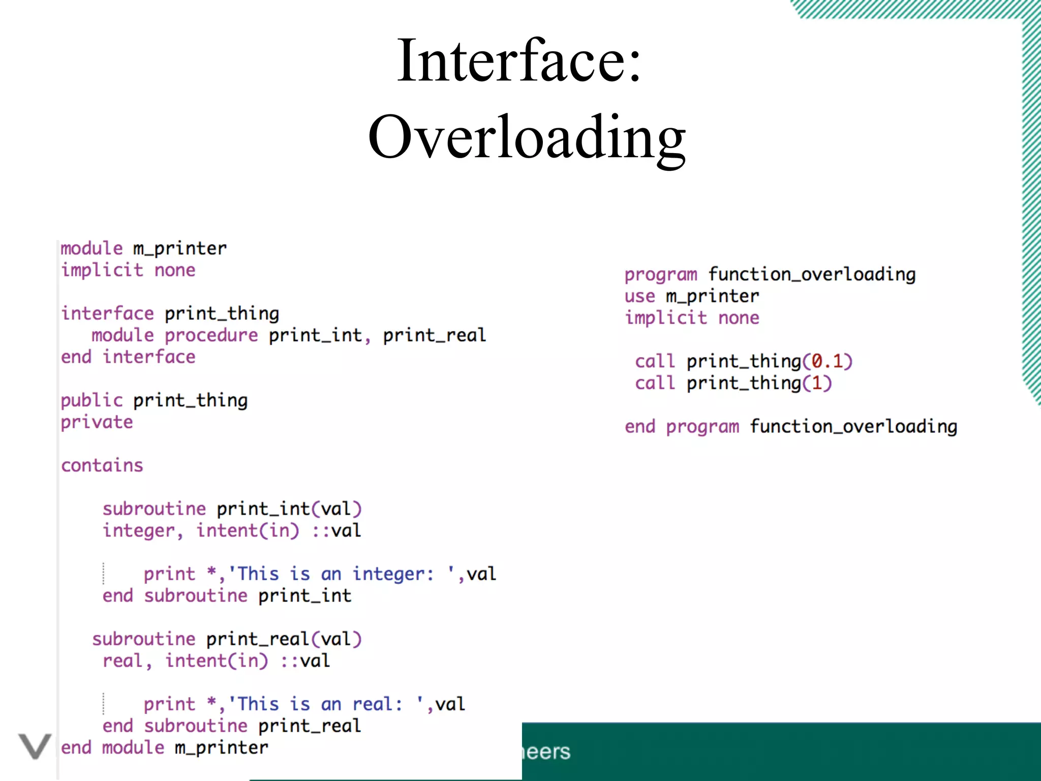 Interface:
Overloading
 