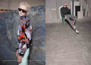 - 3 9 -- 3 8 -
Τοπ, STRADIVARIUS. Παντελόνι MAX & CO. Γυαλιά ηλίου Ksubi, X-EYES. Παπούτσια, CHARLES AND KEITH.Πουλόβερ και φούστα με prints Sportmax, MAX MARA. Πράσινη φούστα από πλαστικό TOPSHOP. Κάλτσες CALZEDONIA. Παπούτσια TOPSHOP.
Γυαλιά ηλίου House of Holland, X-EYES.
 