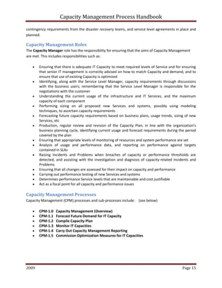 Capacity Management Process Handbook | PDF | Data Storage and ...