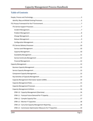 Capacity Management Process Handbook | PDF | Data Storage and ...
