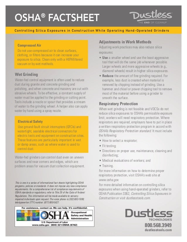 OSHA Grinder Sheet