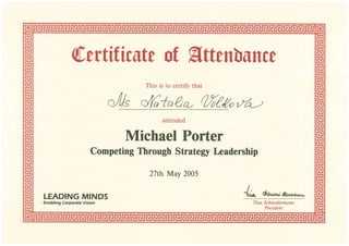 Strategy Leadership 2005
