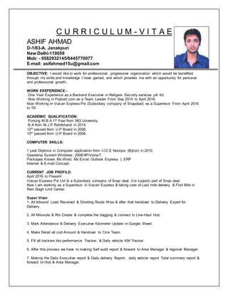 ASHIF AHMED RESUME | PDF