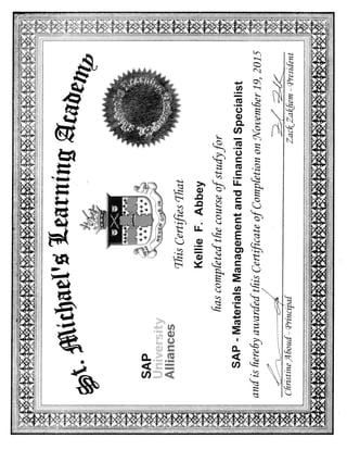 Kellie F. Abbey SAP Diploma .PDF