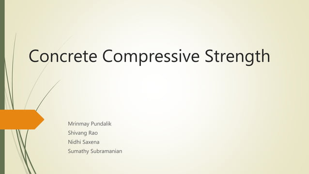 Concrete Compressive Strength (1) | PPTX