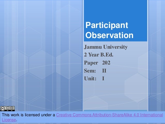 participant observation creative resume paper