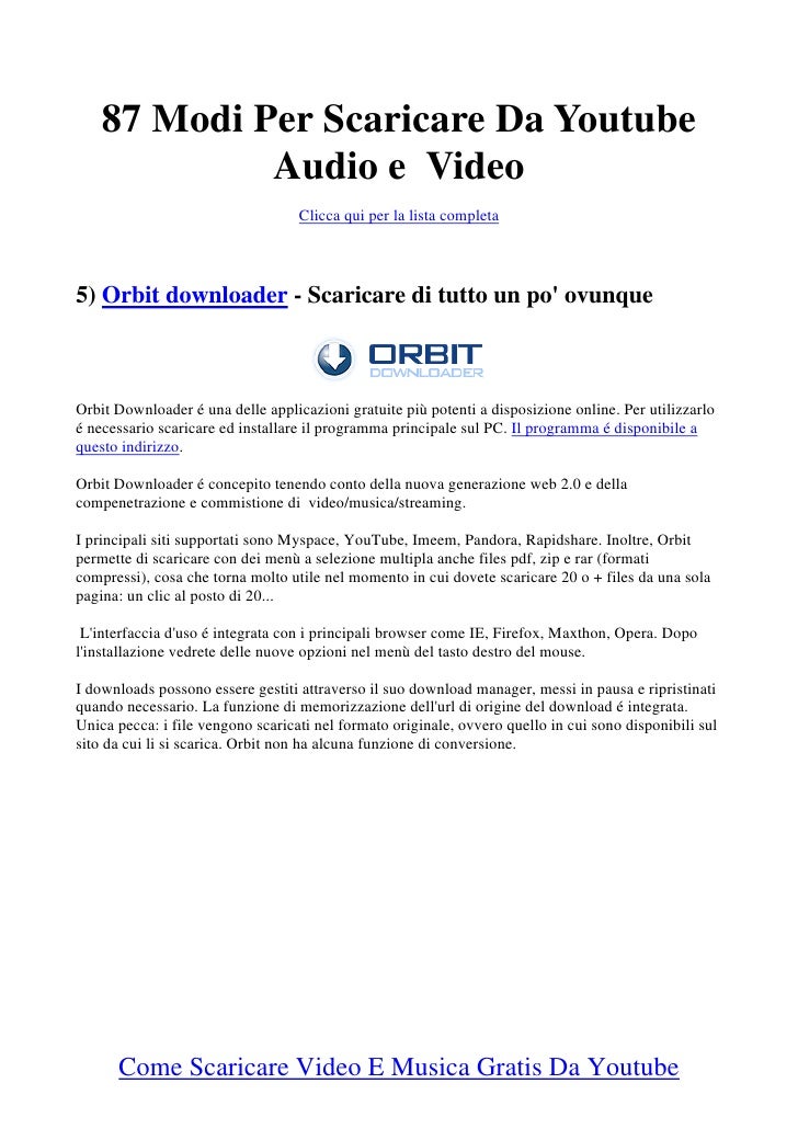 scarica il video