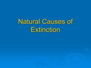 Natural Causes of 
Extinction 
 