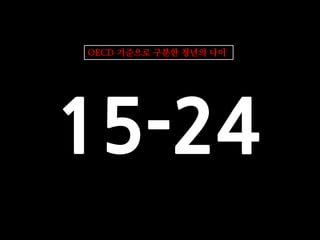OECD 기준으로 구분한 청년의 나이




15-24
 