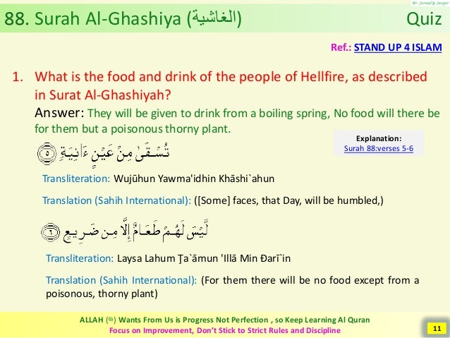 Al Quran Chapter 88 Surah Al Ghashiya The Overwhelming