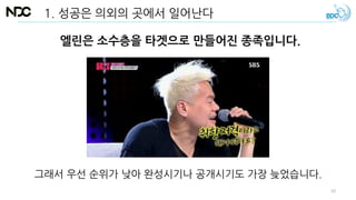 엘린은 소수층을 타겟으로 만들어진 종족입니다.
1. 성공은 의외의 곳에서 일어난다
그래서 우선 순위가 낮아 완성시기나 공개시기도 가장 늦었습니다.
10
 