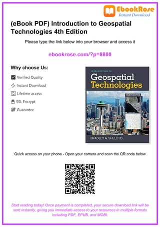 Comprehensive Guide to Geospatial Technologies and Applications | PDF