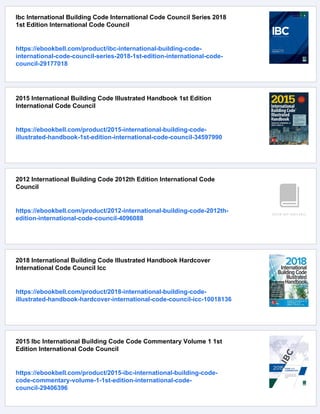 International Building Code 2006 1st Edition International Code Council ...
