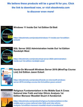 Windows Server 2019 Inside Out 1st Edition Orin Thomas & Brad Price | PDF