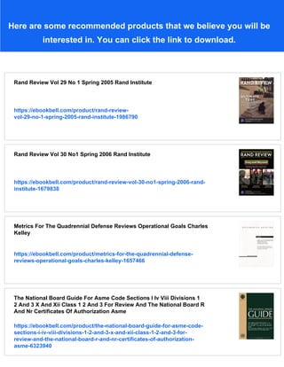 Rand Review Vol 2903 Fall 2005 Rand Institute | PDF