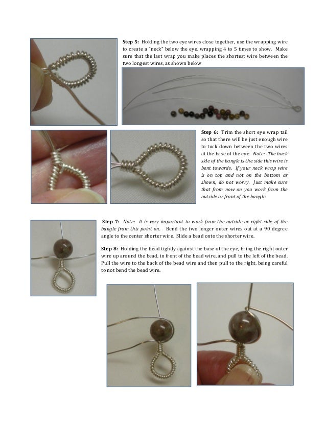 Double Wrap Wire Bangle Bracelet Tutorial