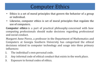 Computer Ethics Powerpoint 882316049-Computer-Ethics-ppt-pptx.pdf ict | PDF