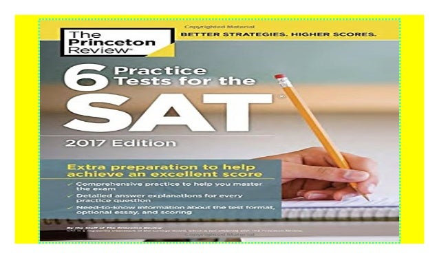 6 Practice Tests For The SAT 2017 Edition College Test