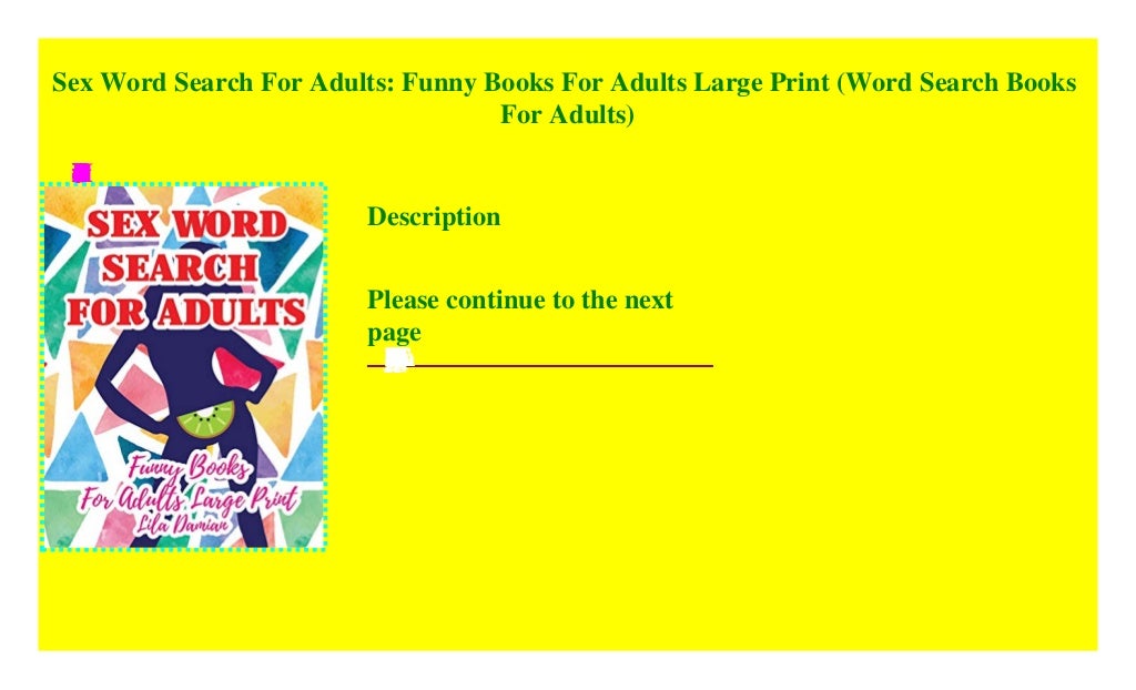 Sex Word Search For Adults: Funny Books For Adults Large Print (Word ...
