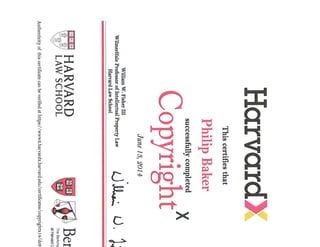 CopyrightX Certificate