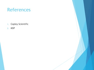 References
1. Copley Scientific
2. MSP
 