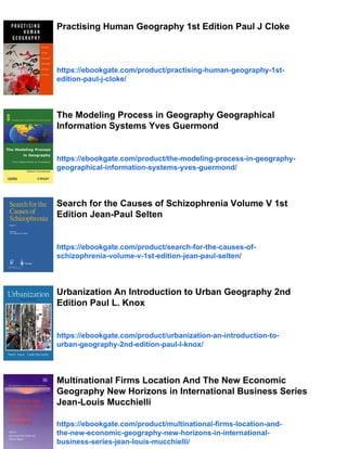 The Geography of Transport Systems 5th Edition Jean-Paul Rodrigue | PDF