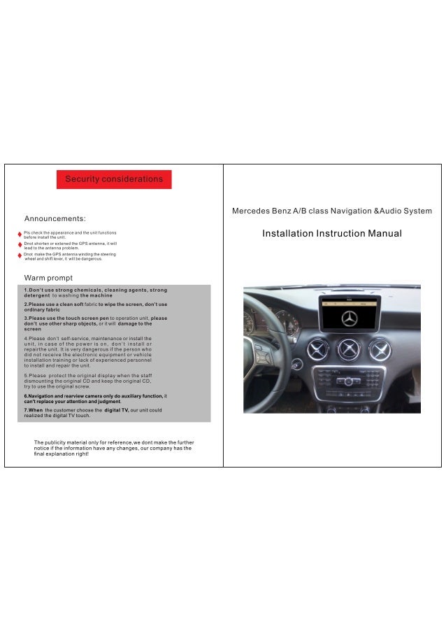 Mercedes Benz Navigation System Manual - Angus Mair