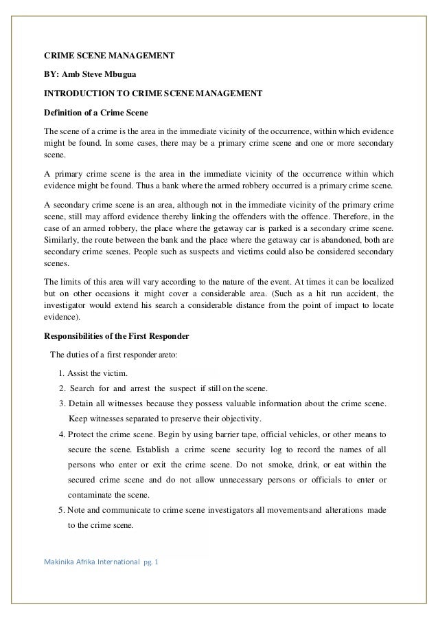makinika afrika international pg 1 crime scene management by amb steve mbugua introduction to - Description Of A Crime Scene Investigator makinika afrika international pg 1 crime scene management by amb steve mbugua introduction to - Description Of A Crime Scene Investigator