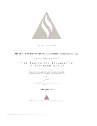 Umlilo  Profile - 2015 May 