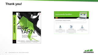 40 © Hortonworks Inc. 2011 – 2016. All Rights Reserved
Thank you!
 