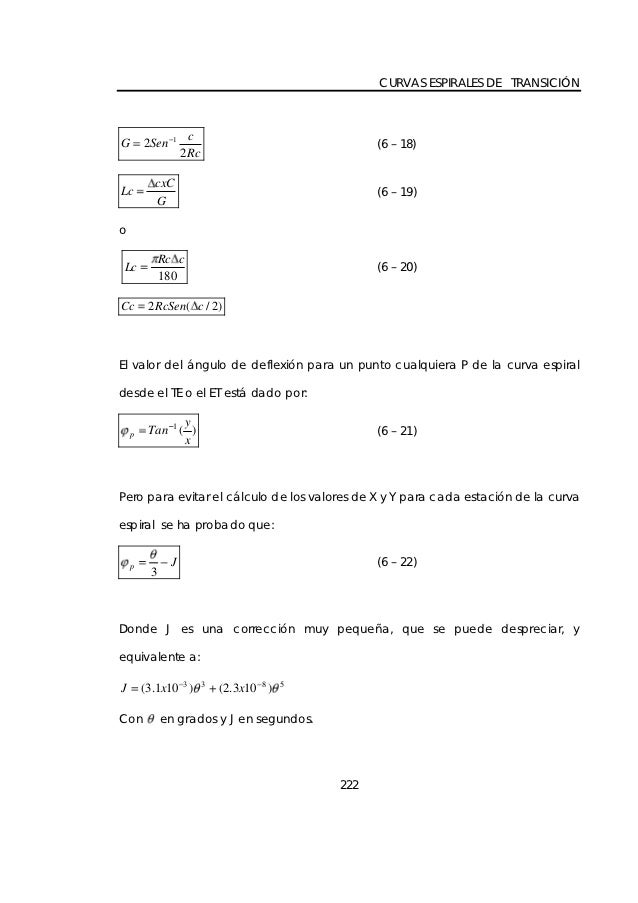 CURVAS ESPIRALES DE TRANSICIÃ“N                      c                                                         (6 â€“ 18)    ...