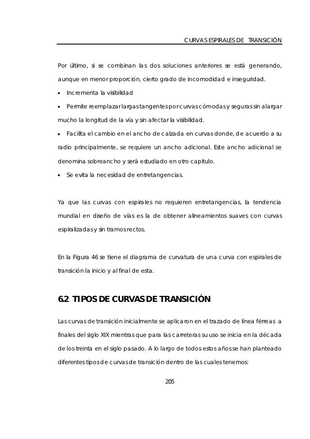 CURVAS ESPIRALES DE TRANSICIÃ“NPor Ãºltimo, si se combinan las dos soluciones anteriores se estÃ¡ generando,aunque en menor p...