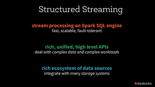 Easy Scalable Fault Tolerant Stream Processing With Structured Easy Scalable Fault Tolerant Stream Processing With Structured