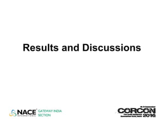 Results and Discussions
 