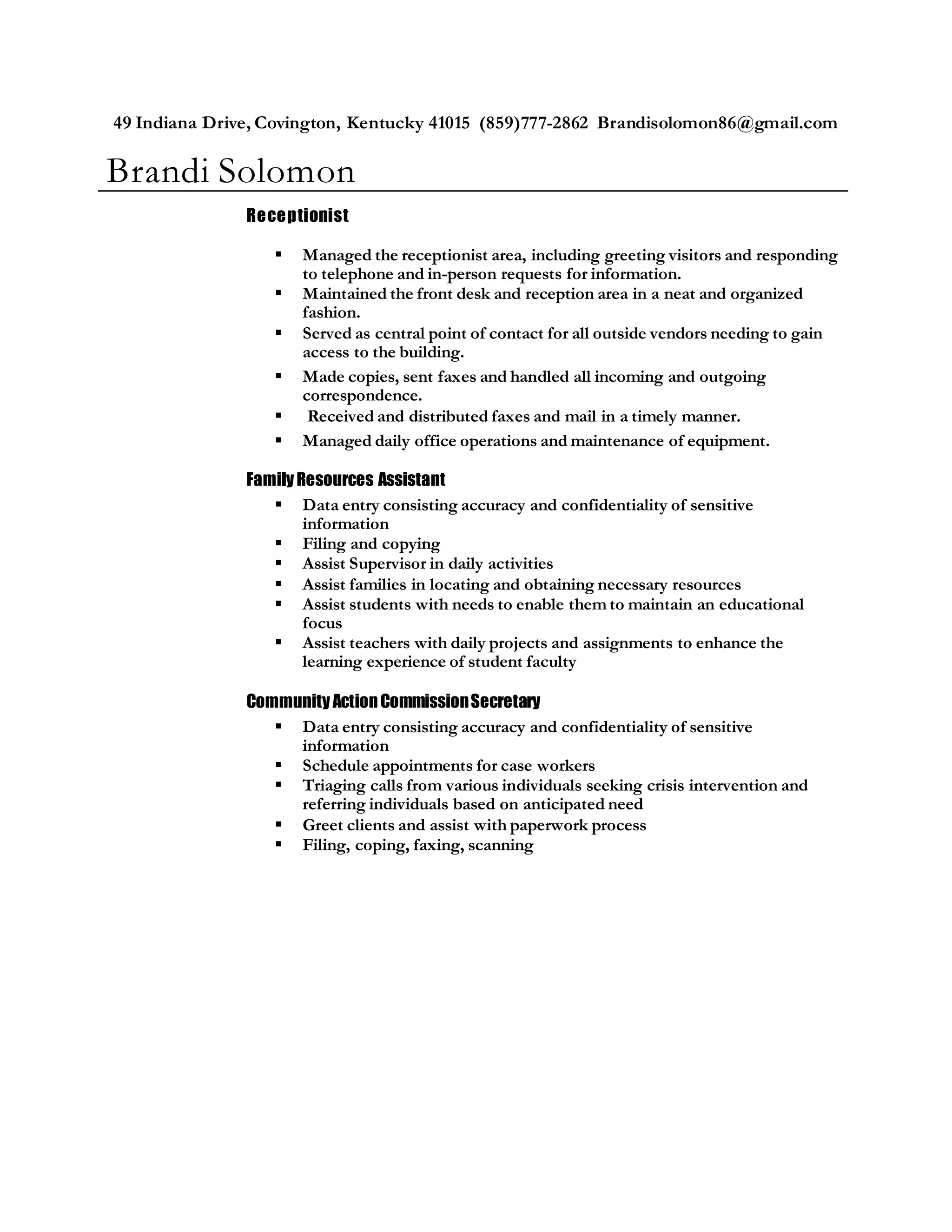 resume brandi new2 | PDF | Free Download