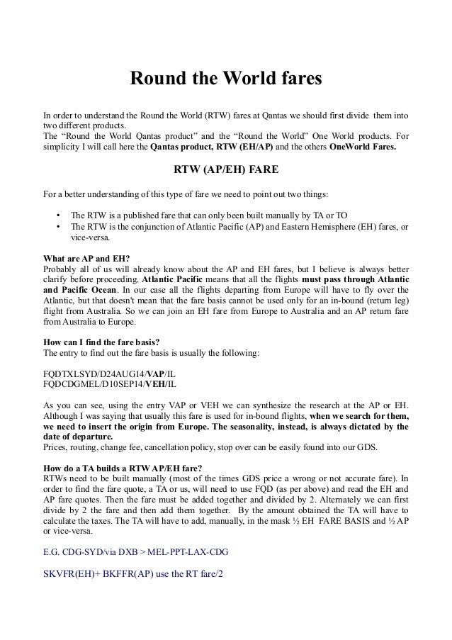 round the world ticket qantas