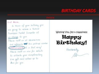BIRTHDAY CARDS
INSIDE
 