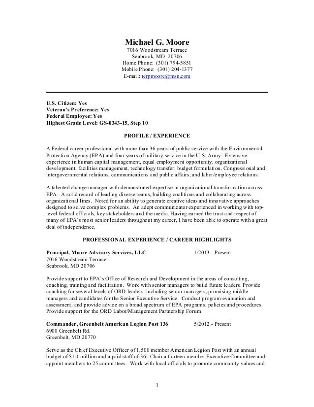 Mike Moore Resume 2015